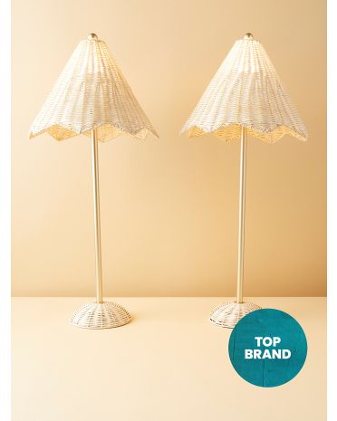 2pk 29in Rattan Woven Table Lamps | HomeGoods