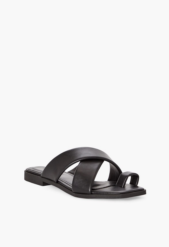 Maia Criss Cross Flat Sandal | JustFab