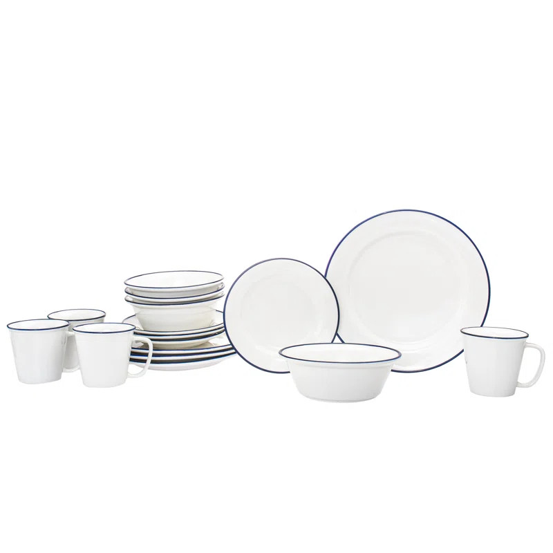 Bistro 16 Piece Porcelain Dinnerware Set | Wayfair North America