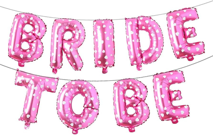 Bride to Be Banner Letters Balloons Pack Engagement Party Decorations 16 Inches of Foil Mylar Sup... | Amazon (US)