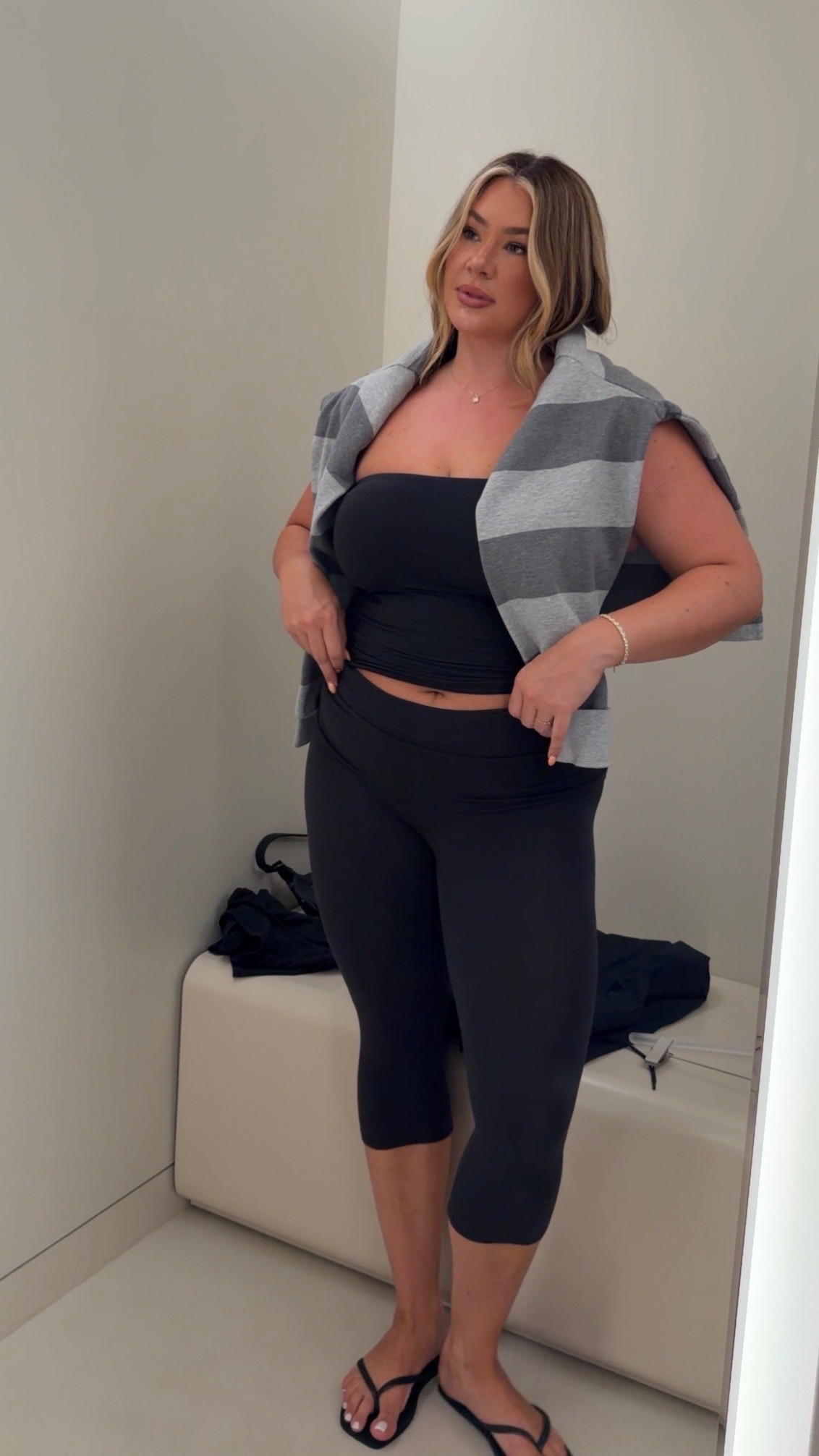 the chicest outfit! wearing the top in an xl, bottoms in a large, and sweater in an xl

#LTKMidsize #LTKTall #LTKootd