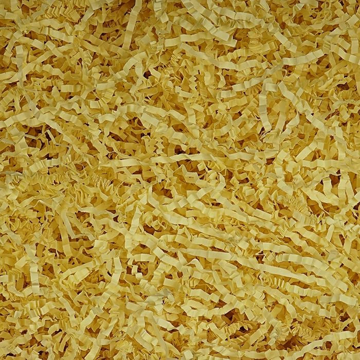 JIWINNER 4oz Yellow Crinkle Paper Filler for Gift Wrapping, Ideal for Gift Boxes, Baskets, and Cr... | Amazon (US)
