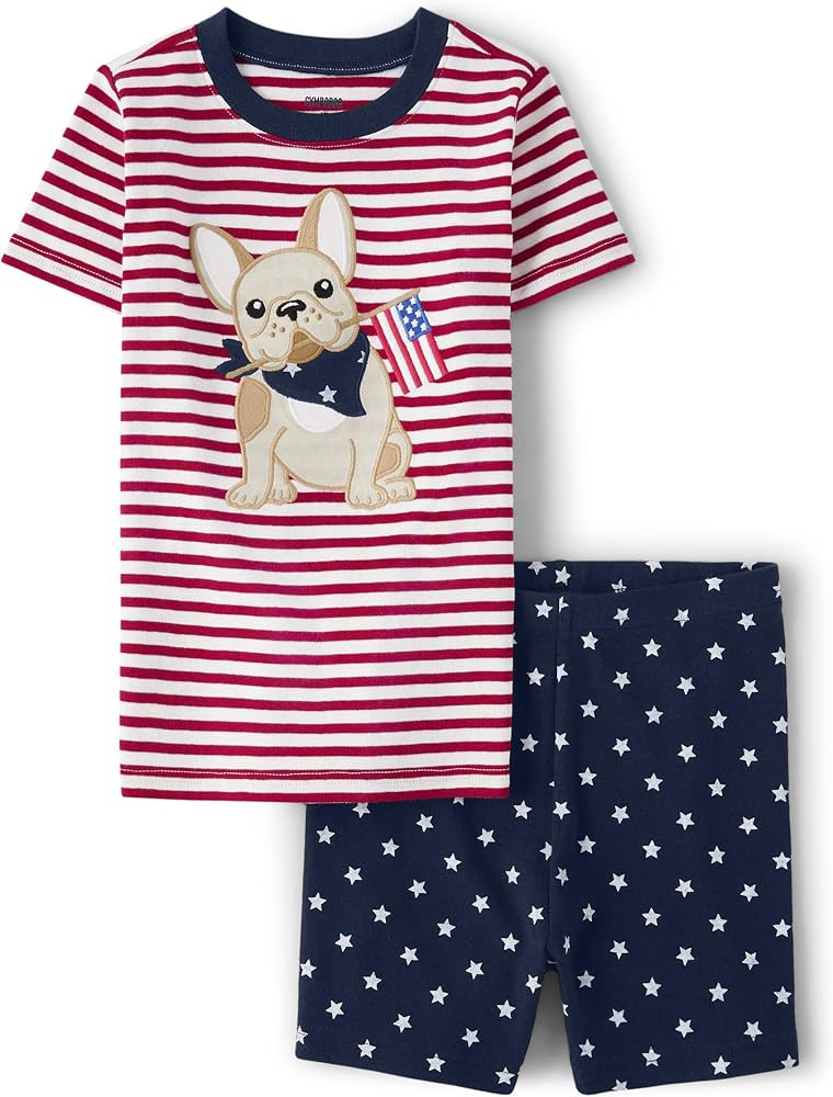 Gymboree Gymmie Sleeve and Shorts Cotton 2-Piece Pajama Sets, Big Kid, Toddler | Amazon (US)