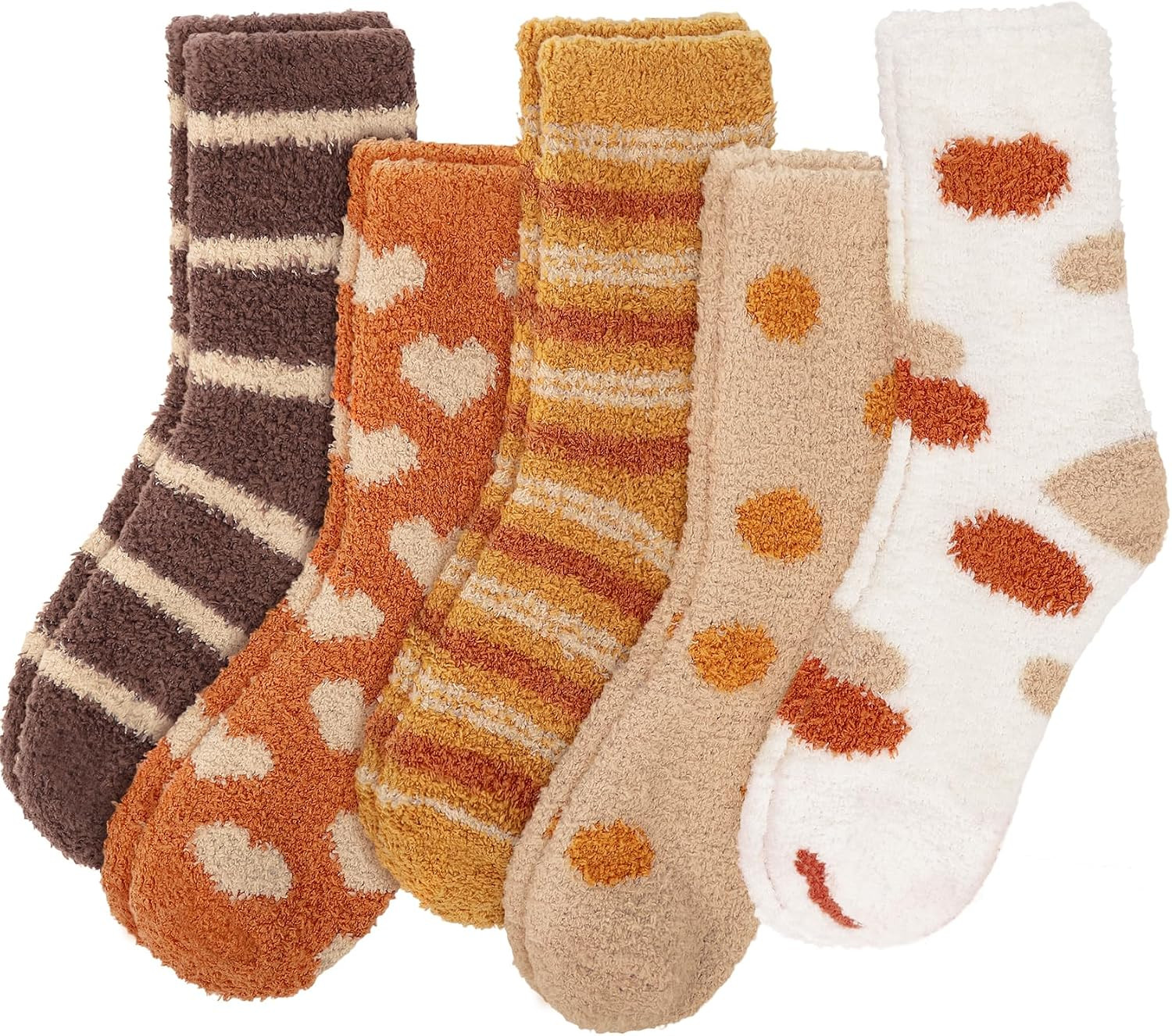 Fluffy Fuzzy Socks for Women, Cute Animal Cat Paw Socks | Amazon (US)