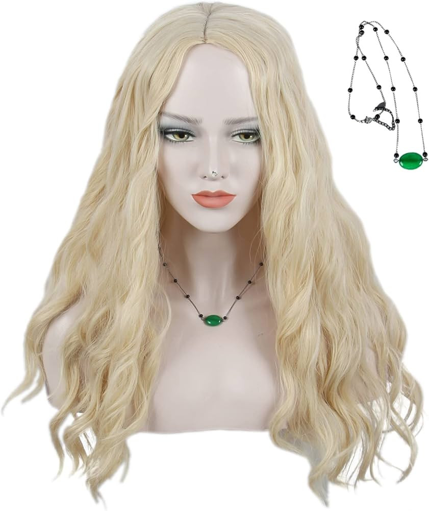 Linfairy Halloween Long Blonde Witch Cosplay Sarah Wig Fancy Dress Costume Accessories for Women ... | Amazon (US)