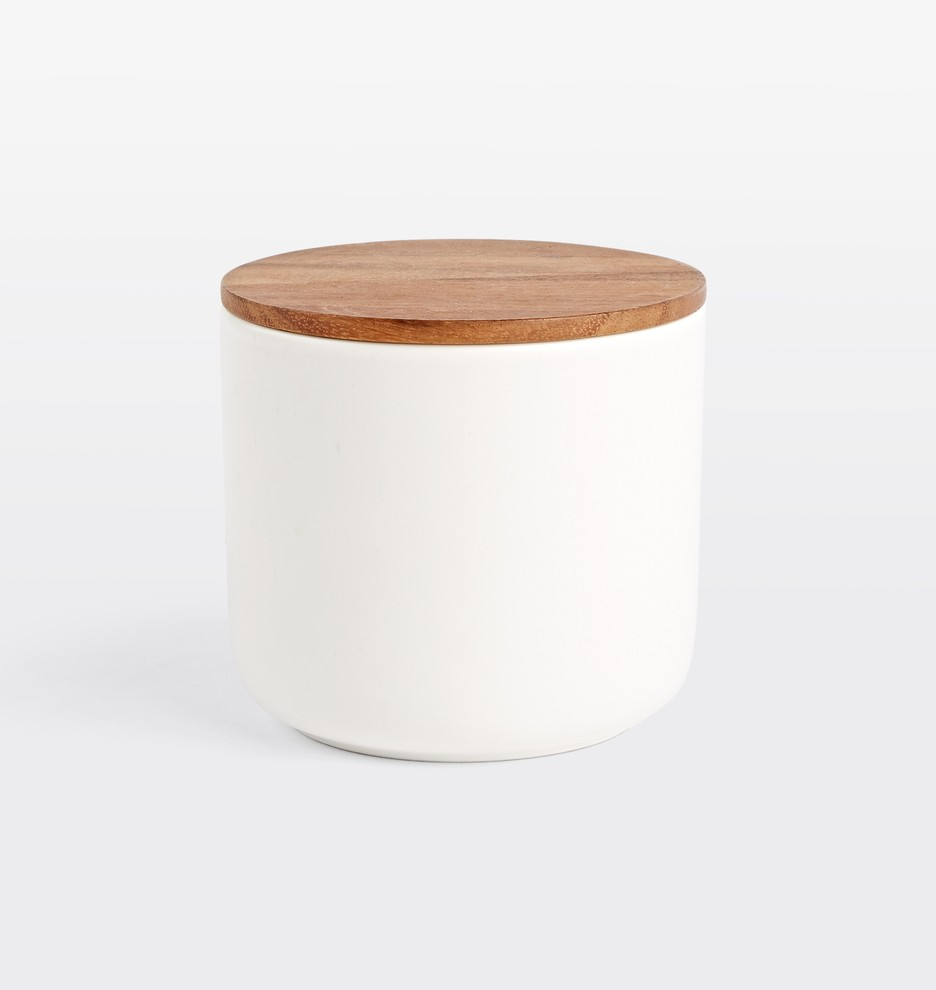 Canister with Wood Lid
 | Rejuvenation | Rejuvenation