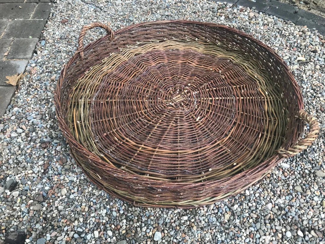 RESERVED Huge French Harvest Basket, Hand Woven Willow Basket, Authentic French Farmhouse - Etsy | Etsy (US)