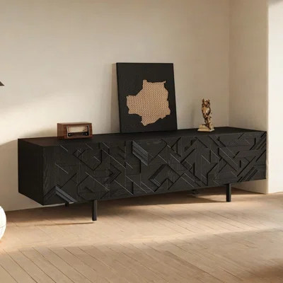 Black Modern Minimalist TV Stand | Wayfair North America
