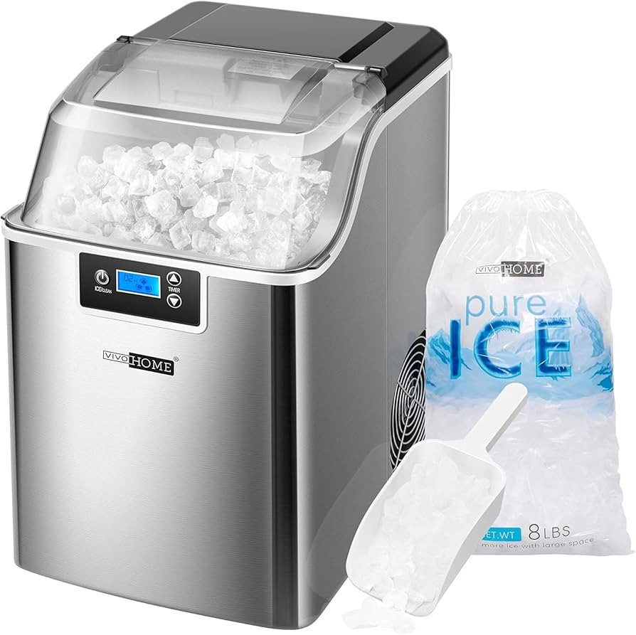 VIVOHOME Nugget - Máquina de hielo para encimera, máquina de hielo de guijarros con 44 libras/d... | Amazon (US)