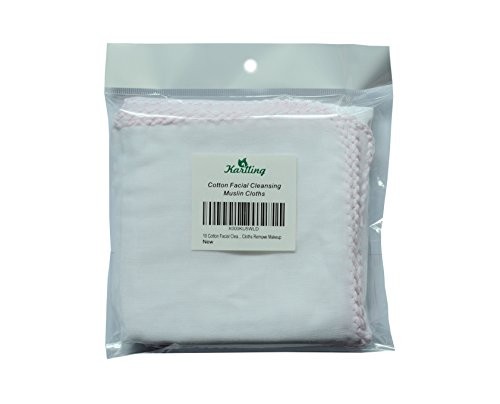 Karlling 10 Cotton Facial Cleansing Muslin Cloths Remove Makeup | Amazon (US)
