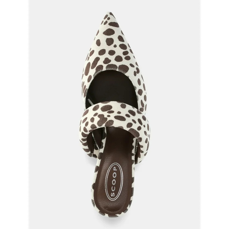 Scoop Women's Pointed Toe Kitten Heel Mary Jane Mules | Walmart (US)