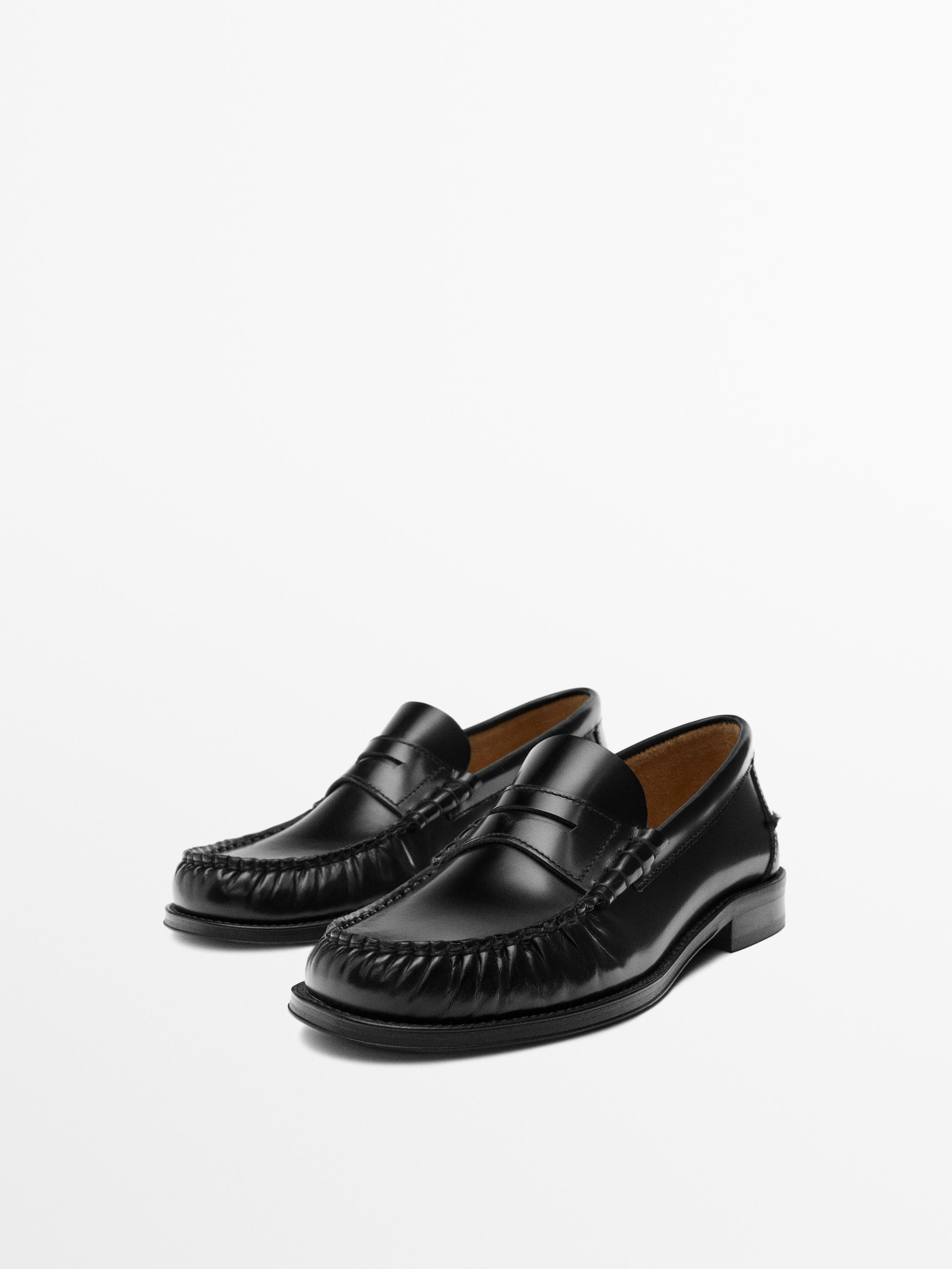 Soft leather loafers | Massimo Dutti UK