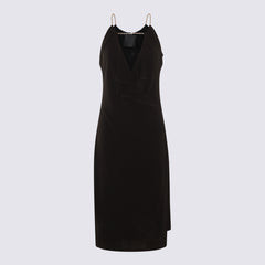 Givenchy Viscose Wrap Dress — Black | Italist Inc.