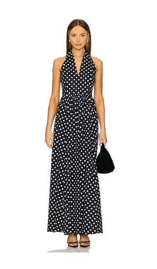 Aya Gown in Black & White Polka Dot | Revolve Clothing (Global)