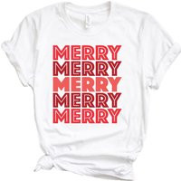 Christmas Shirt, Party Merry Women's Top, Xmas Holiday T-Shirt, Cute Womens Shirt | Etsy (US)