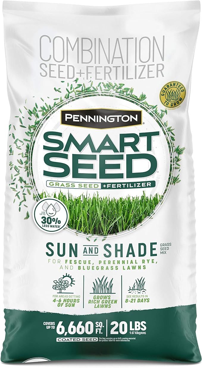 Pennington Smart Seed Sun and Shade Grass Mix 20 lb | Amazon (US)