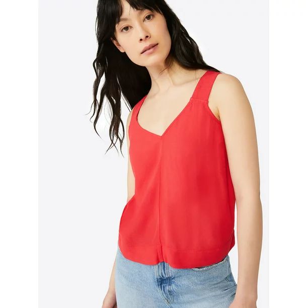 Free Assembly Women's V-Neck Tank Top - Walmart.com | Walmart (US)