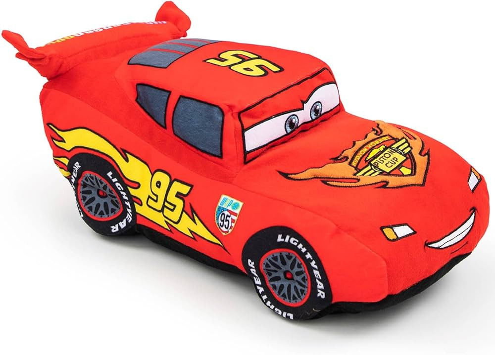 Cars Plush Stuffed Lightning Mcqueen Red Pillow Buddy - Kids Super Soft Polyester Microfiber, 19 ... | Amazon (US)