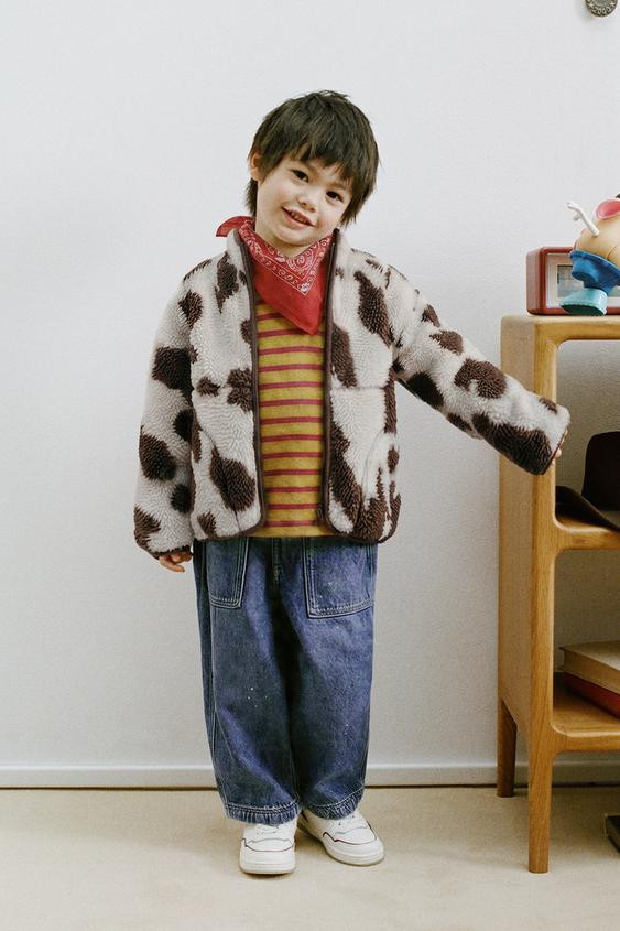 COW PRINT FLEECE JACKET | Zara US