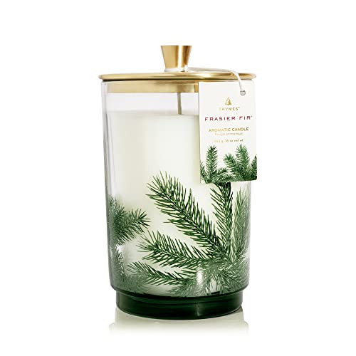 Thymes Pine Needle Frasier Fir Luminary Candle – Scented Candle with Notes of Crisp Siberian Fir, Cedarwood and Sandalwood - Seasonal House Decor - Luxury Home Fragrance (16 Oz) | Amazon (US)