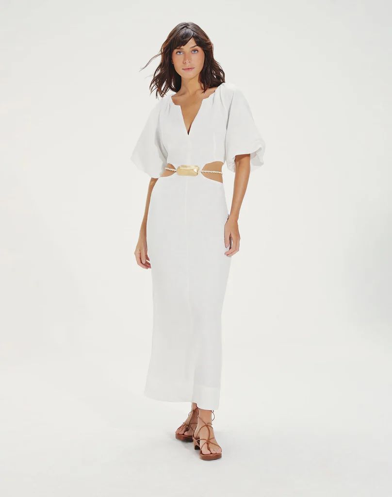 Tanya Detail Long Dress - Off White | ViX Swimwear
