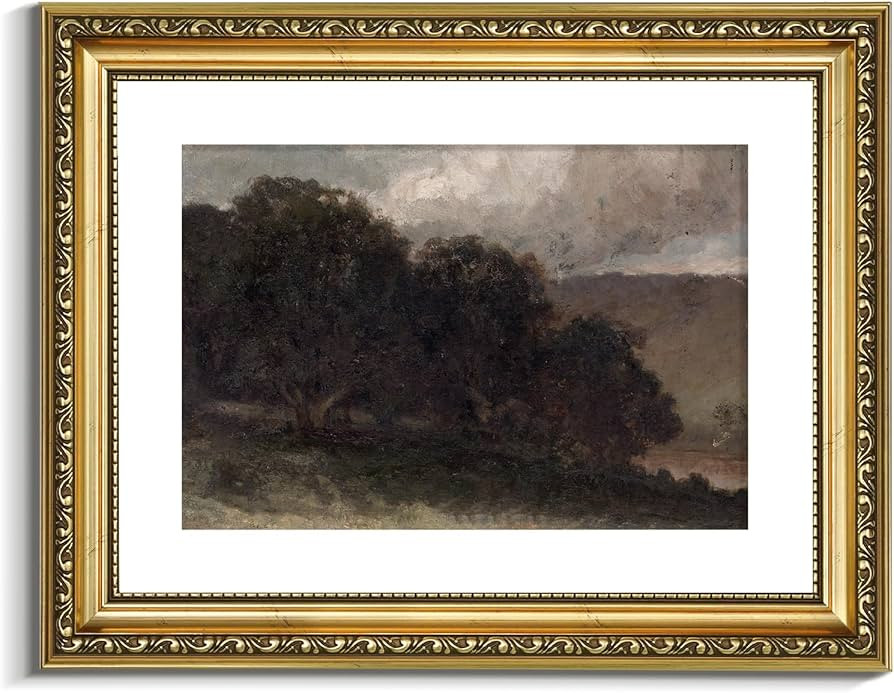 Vintage Gold Framed Wall Art, 11x14 Inch Cows Meadow Landscape Retro Picture Paintings, Antique F... | Amazon (US)