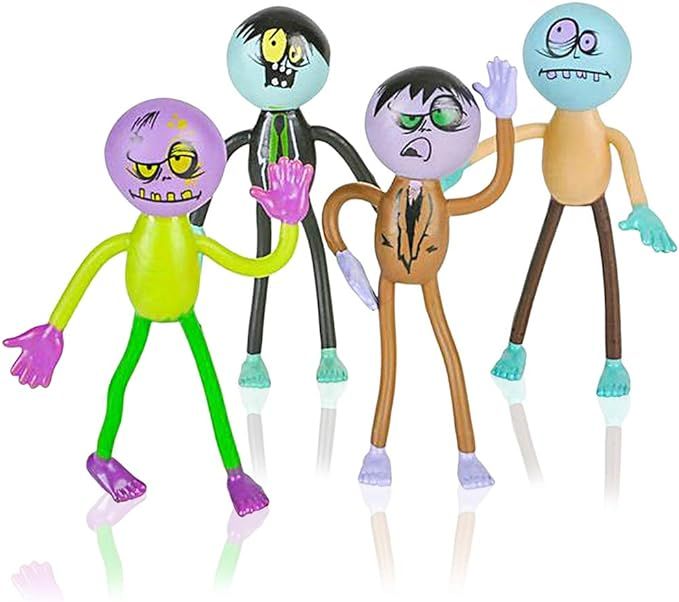 ArtCreativity Assorted Bendable Zombies for Kids - Pack of 12-3.75 Inch Halloween Figurines with ... | Amazon (US)