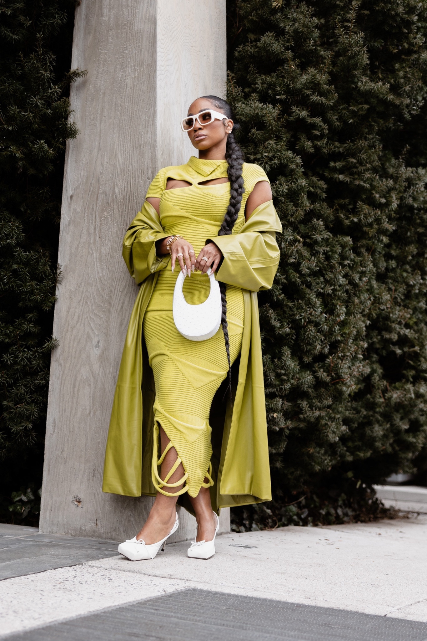 Moments in green! Dress is from Hanifa! 

#LTKstyletip #LTKitbag #LTKshoecrush