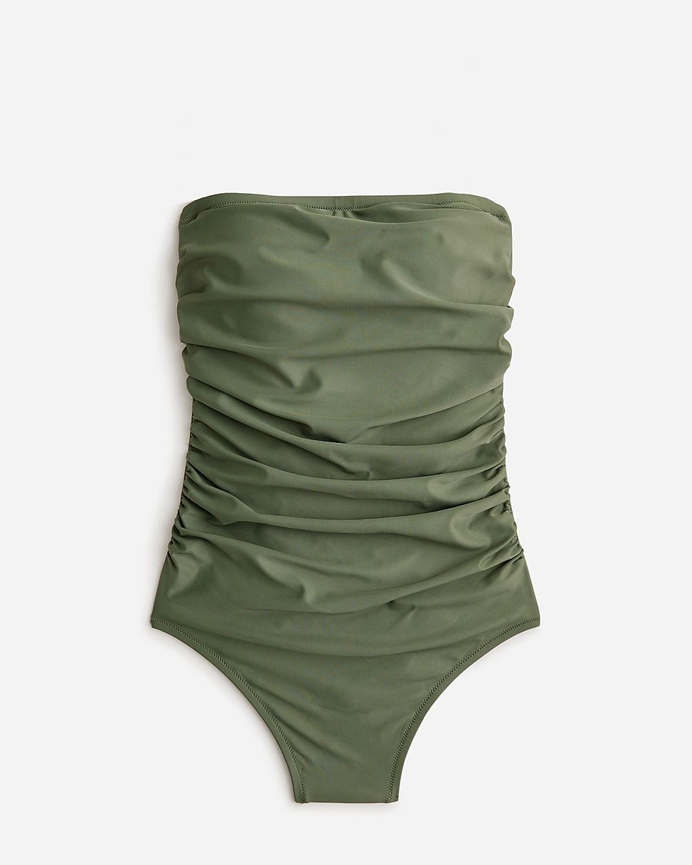 Long-torso ruched bandeau one-piece | J.Crew US