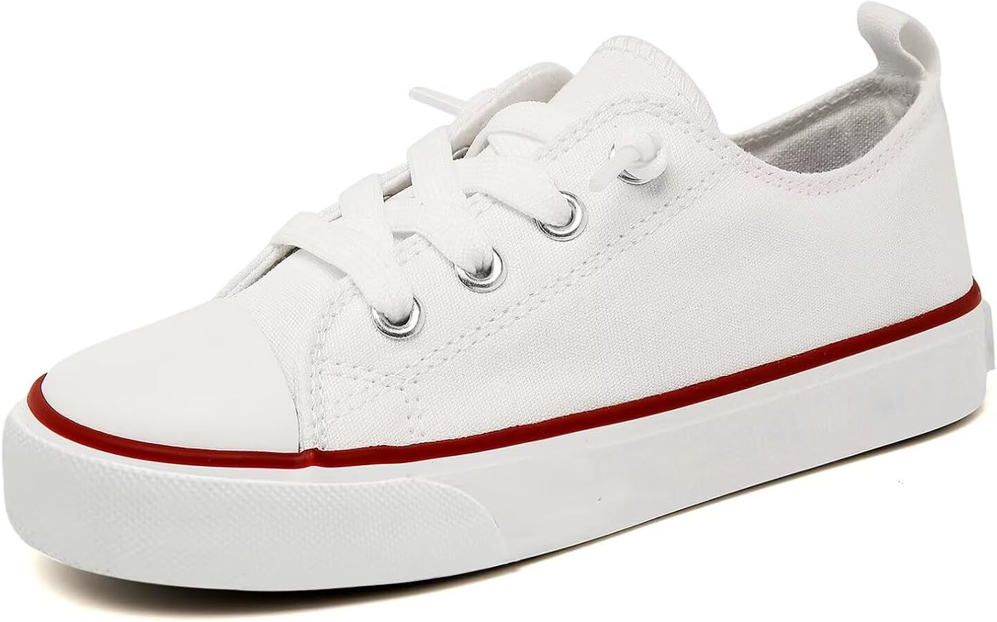 Toddler Little Kid Cushioned Canvas Shoes Slip On Sneakers Soft and Durable | Amazon (US)