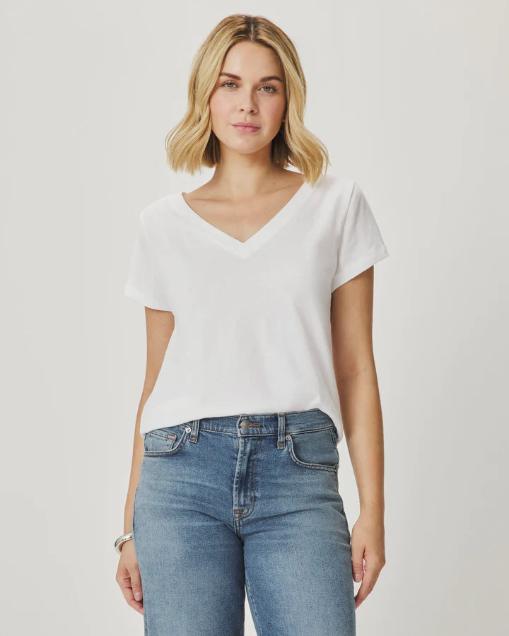 The Lila Climate Beneficial™ Verified Cotton V-Neck Tee | Splendid