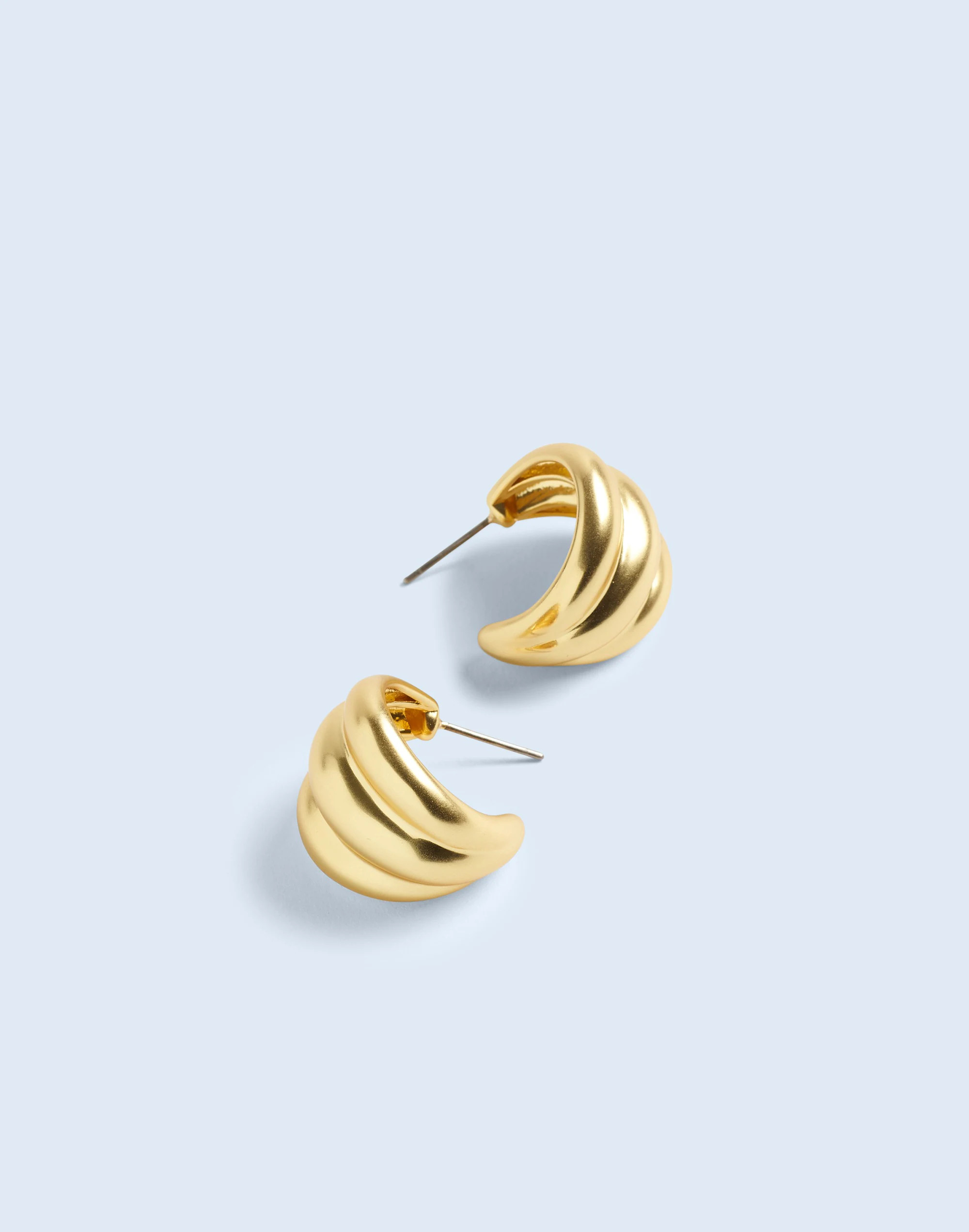 Sculptural Chunky Ribbed Stud Earrings | Madewell