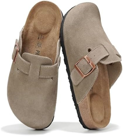 Project Cloud Genuine Leather Footbed Clogs for Women - Memory Foam Arch Support Slippers for Wom... | Amazon (US)