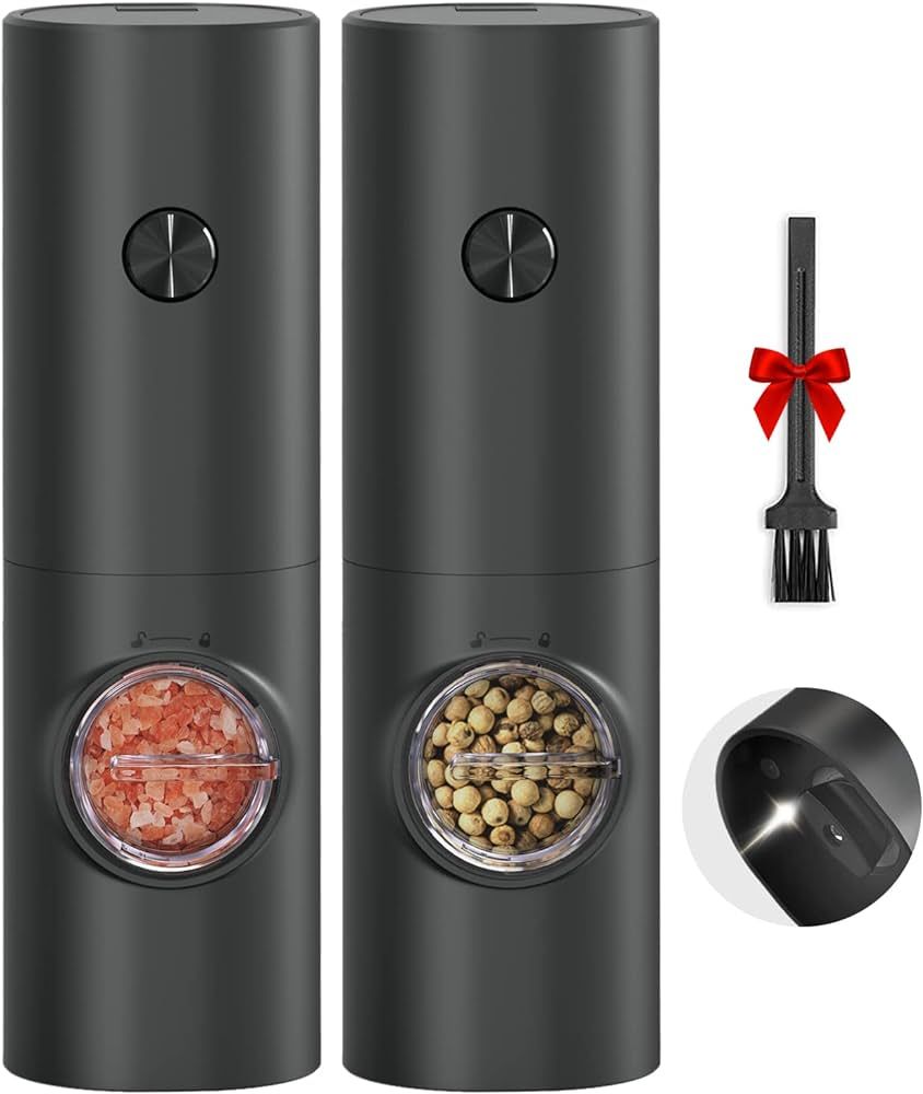 Sangcon Automatic Salt and Pepper Grinder Set, Battery Operated Black Pepper Grinder(without Batt... | Amazon (US)