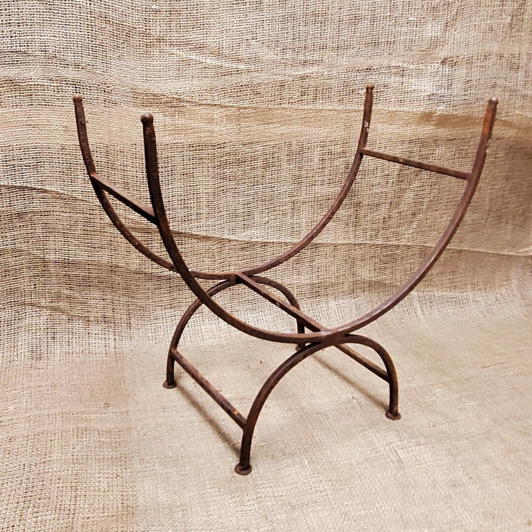 Log Holder Antique Iron Rustic - Etsy | Etsy (US)