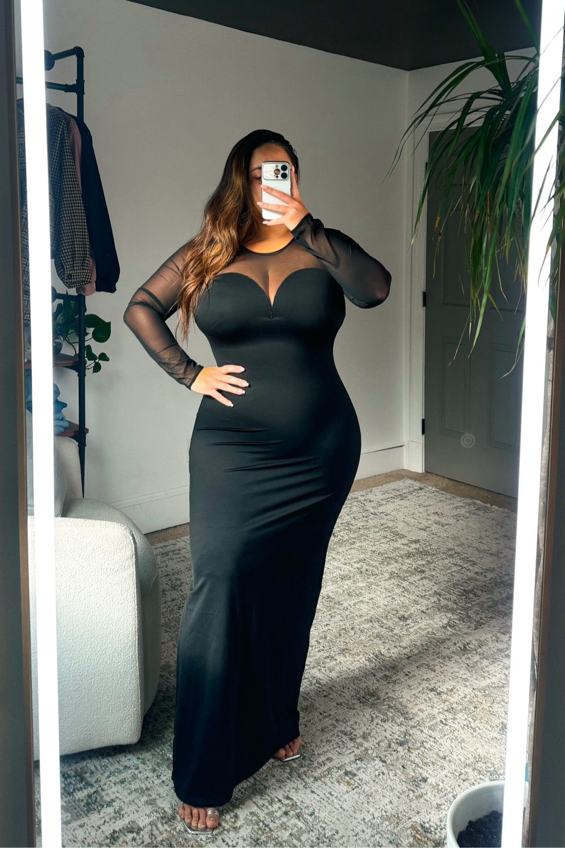 Built in Shapewear mesh sleeve body on maxi dress

5’2” / 14-16 / 38J wearing an XXL 

#weddingguest #shapewear #formaldress #blacktie #mesh #bodycon #maxi #dress #size14 #size16 #fullbust #outfitideas 

#LTKMidsize #LTKPlusSize #LTKWedding