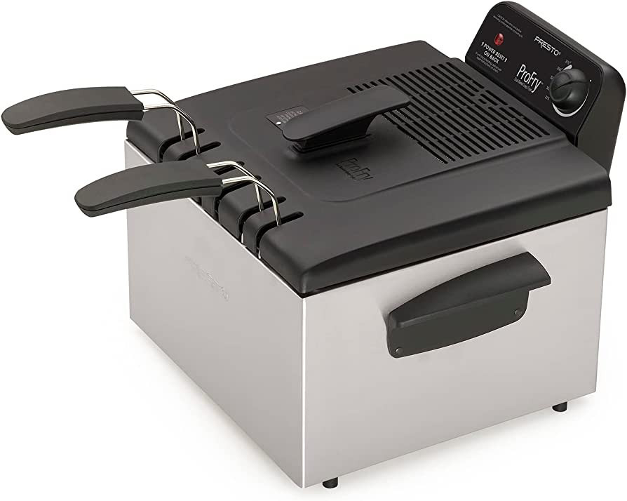 Presto 05466 Stainless Steel Dual Basket Pro Fry Immersion Element Deep Fryer | Amazon (US)