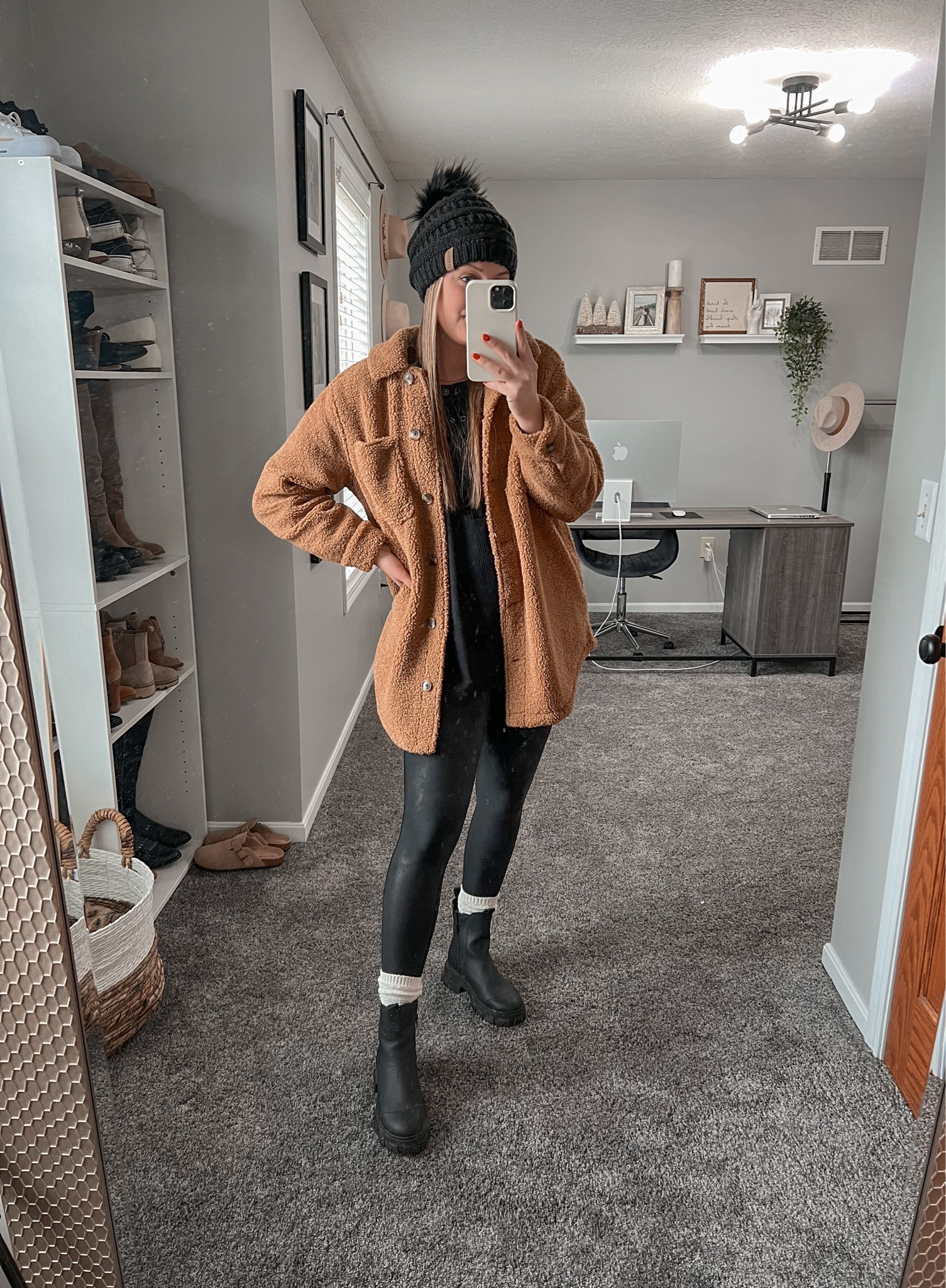 Cozy vibes for a night in my Hometown for our Christmas Parade and Tree Lighting 🎄🎅🏼 

Shirt - runs oversized but in my true M
Spanx - runs TTS in M
Shoes - runs TTS in 7.5 
Jacket - this is old from Old Navy, but linked similar options 

#LTKstyletip #LTKSeasonal #LTKsalealert