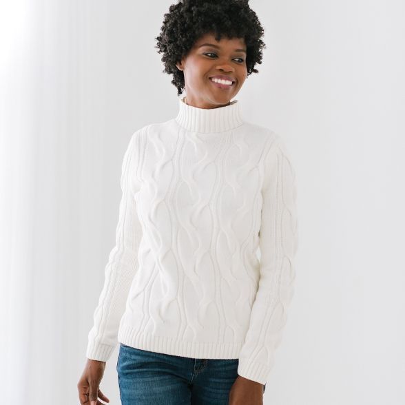Hope & Henry Womens' Chunky Cable Knit Sweater | Target
