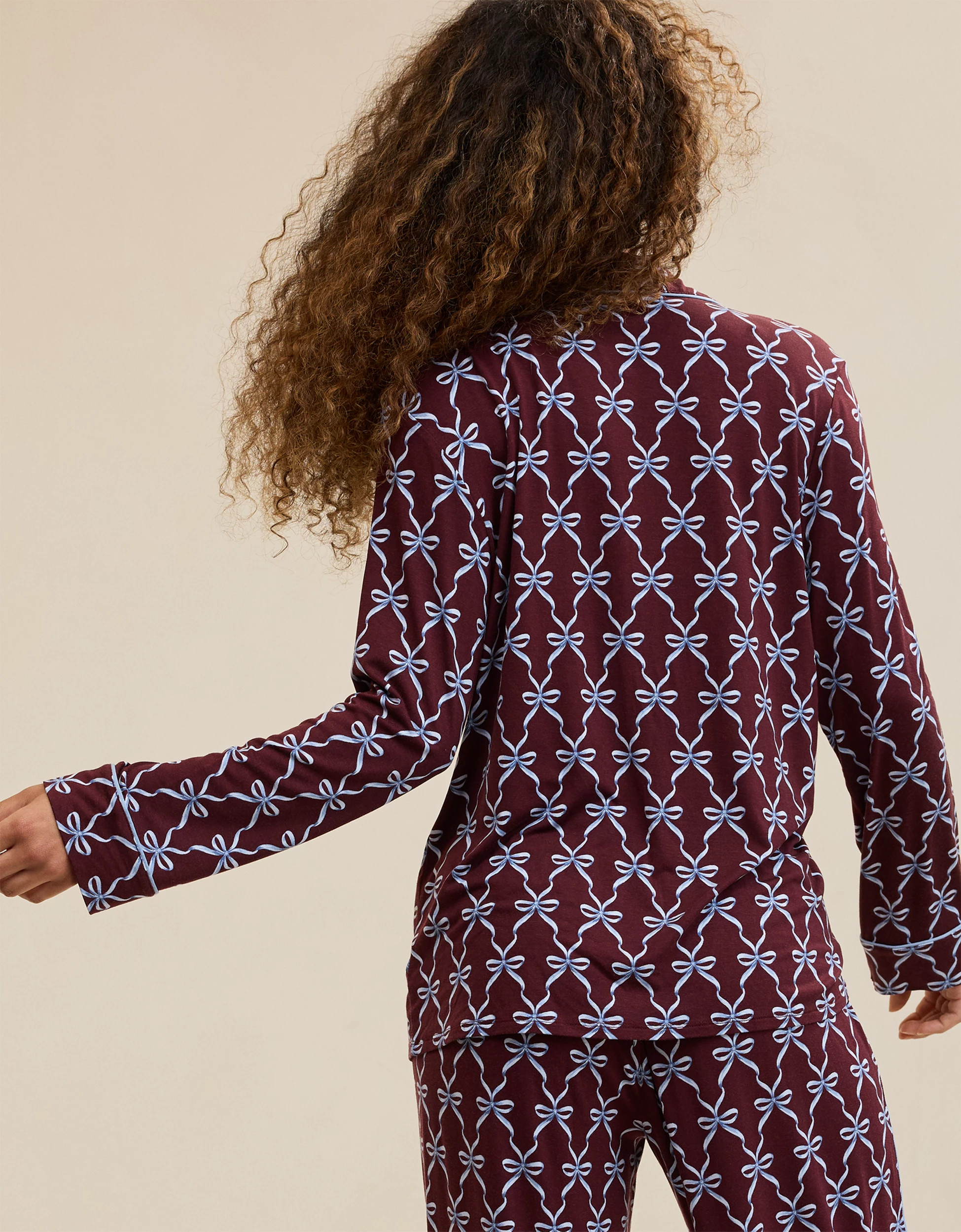 Aerie Real Soft\u00ae Piping Long Sleeve PJ Top | Aerie