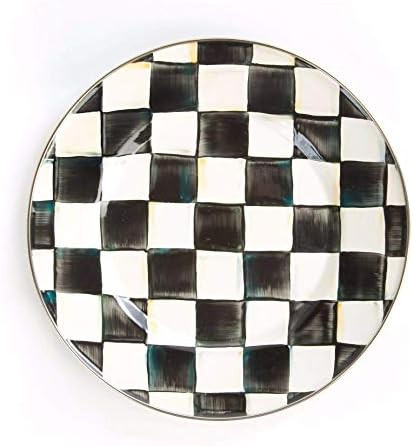 MacKenzie-Childs Courtly Check Dinner Plate, Round 10-Inch Dining Plate, Enamel Kitchenware Line | Amazon (US)