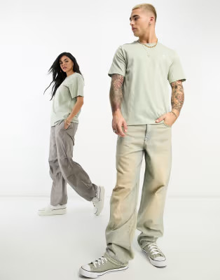 Converse unisex t-shirt with chevron embroidery in sage - exclusive to ASOS | ASOS (Global)