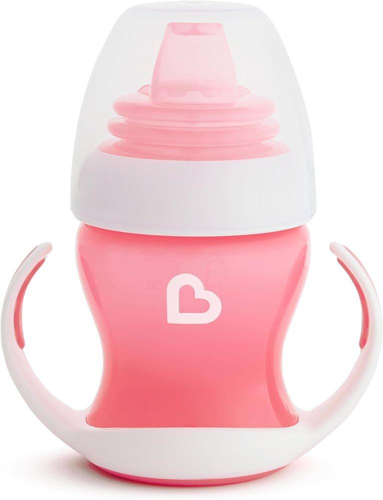 Munchkin® Gentle™ Transition Sippy Trainer Cup, 4 Ounce, Pink | Amazon (US)