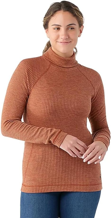 Smartwool Women's Thermal Merino Wool Base Layer — Rib Turtleneck Sweater (Slim Fit) | Amazon (US)