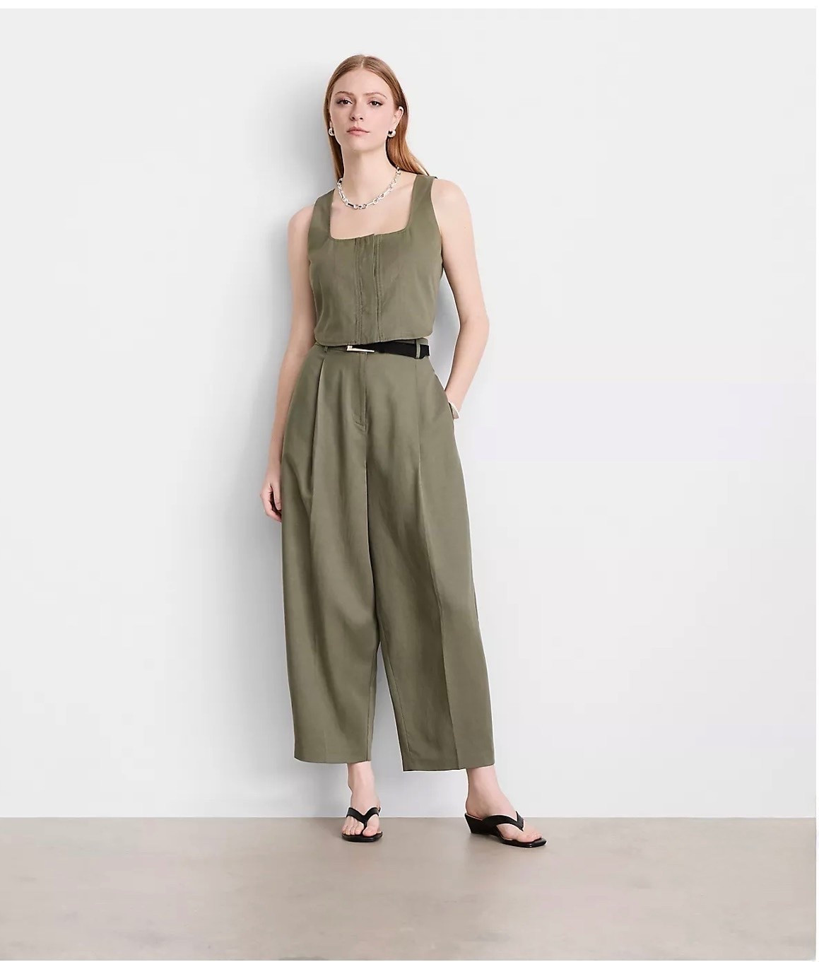 summer outfits

 Versa Pure Spun Square Neck Crop Top and pants 
#summer #outfit #armygreen #office #casual

#LTKSeasonal #LTKOver40 #LTKWorkwear