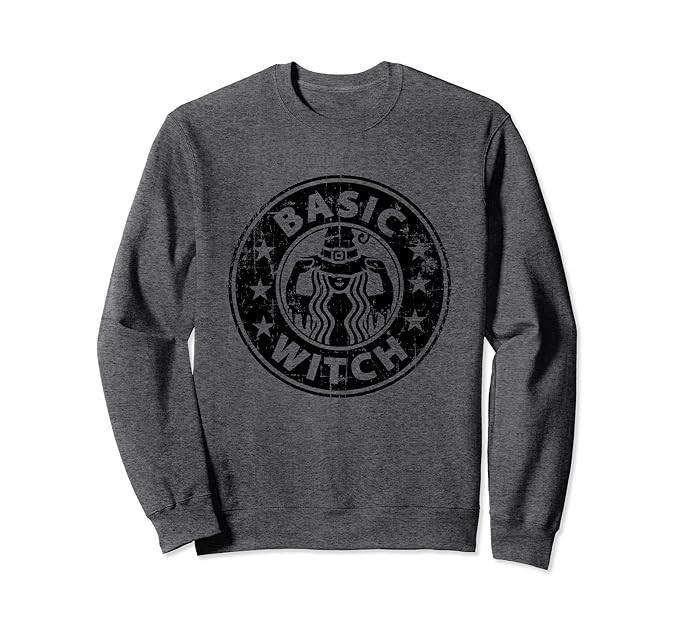 Women Basic Witch Coffee Casual Graphic Vintage Style Gift Sweatshirt | Amazon (US)