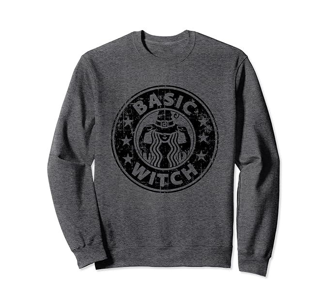 Women Basic Witch Coffee Casual Graphic Vintage Style Gift Sweatshirt | Amazon (US)