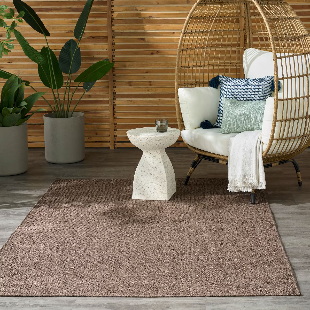 Nourison Tulum Basketweave Solid Indoor/Outdoor Rug | Target