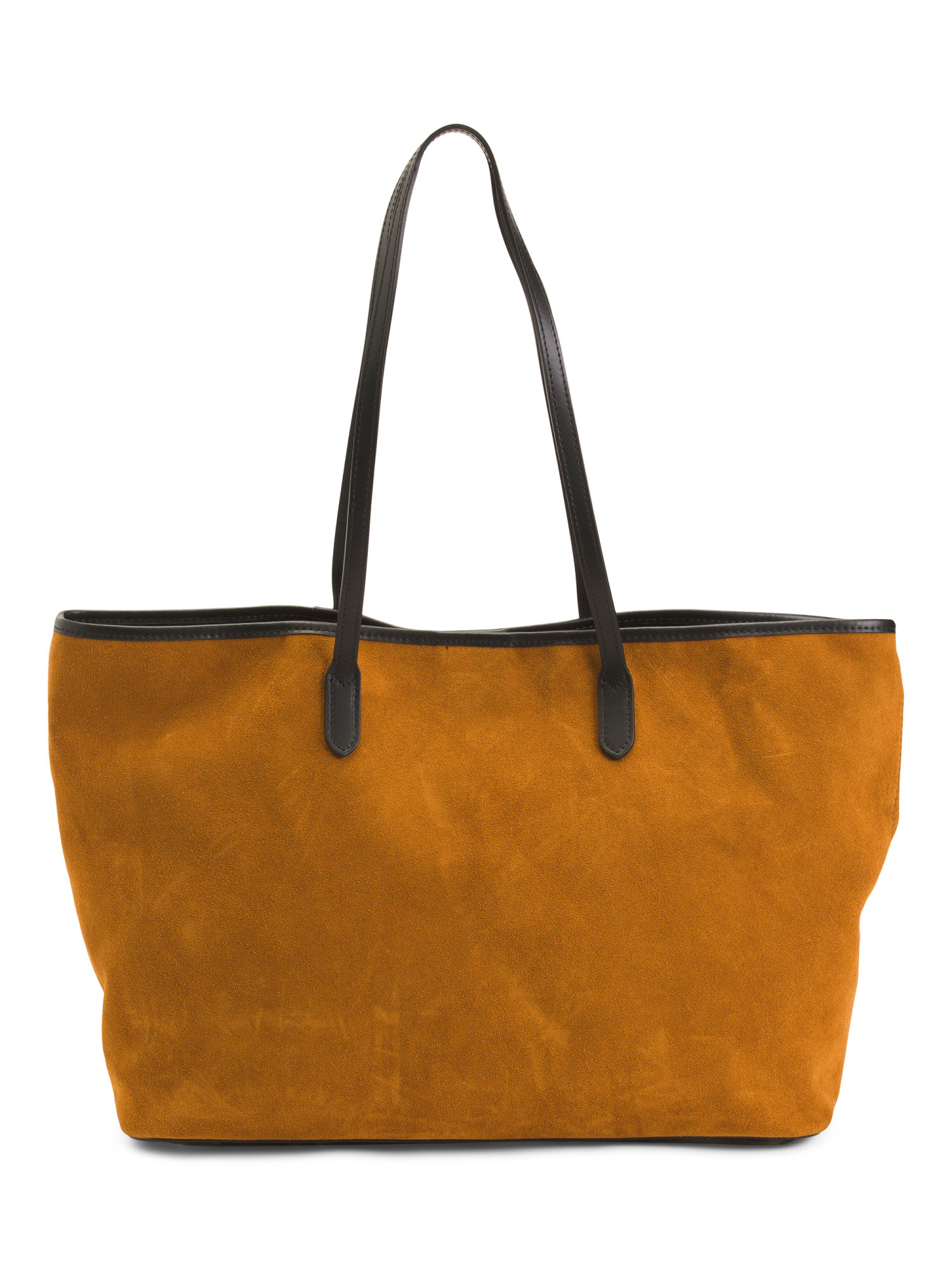 Made In Italy Suede Tote With Leather Trim | TJ Maxx