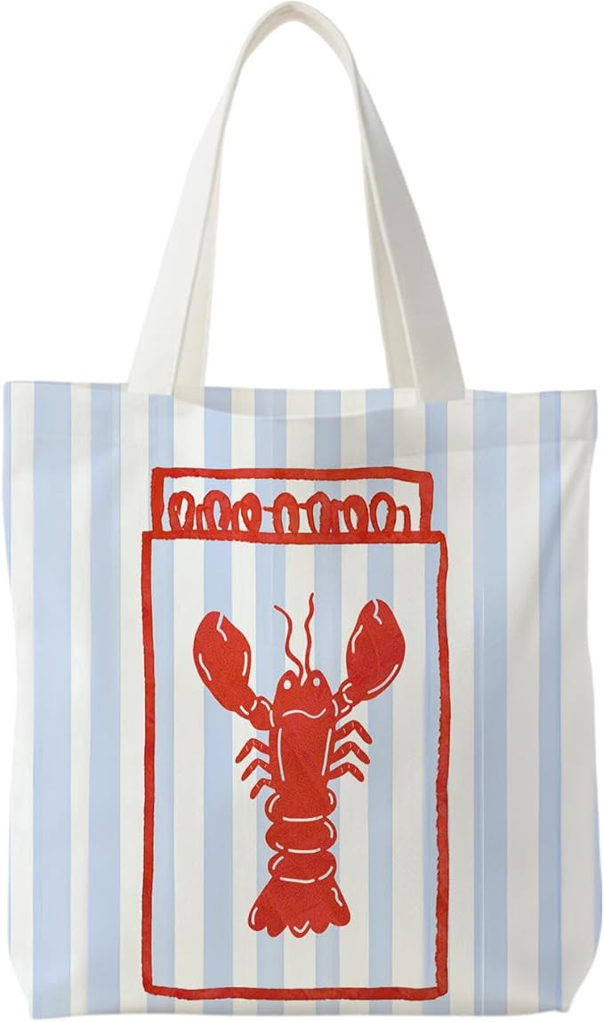 NATSUNO Canned Sardines Tote Bag,Fish Gifts for Women,Western Tote Bags for Women,Reusable Grocer... | Amazon (US)